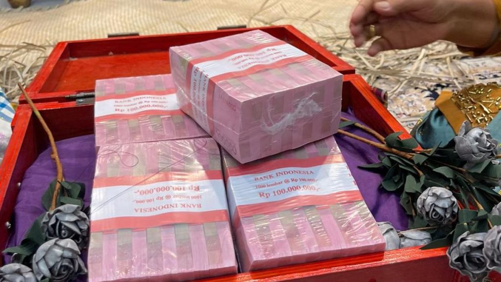 ini gambar uang panai pada pernikahan adat bugis