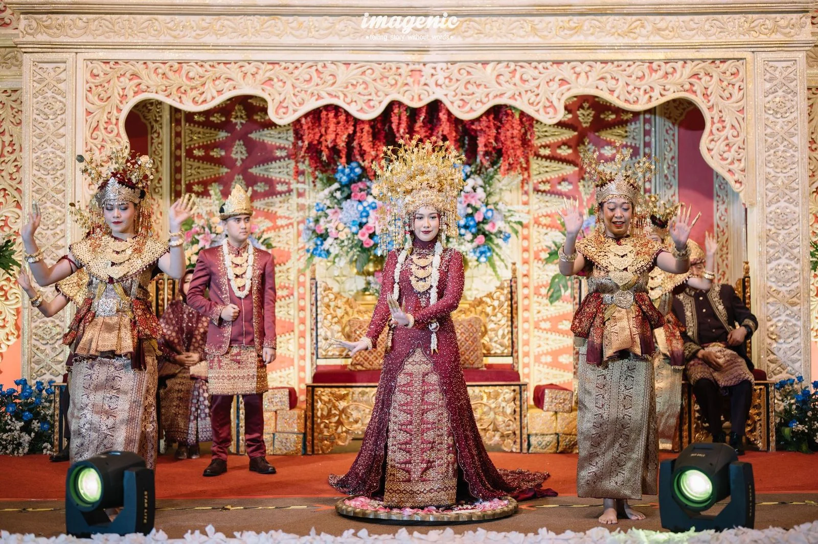 pernikahan adat palembang di venue indoor